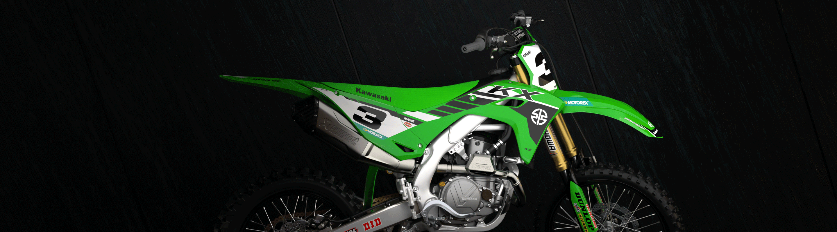 Kawasaki MX graphics kit collection - Madestickers