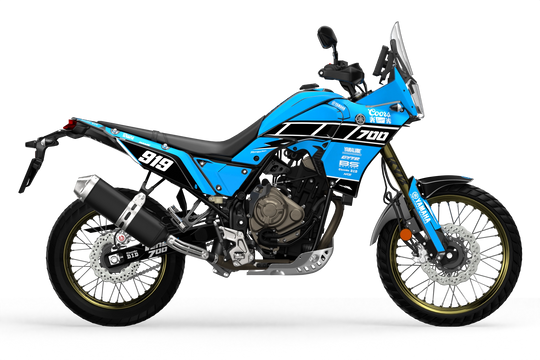Yamaha Tenere Stock clean design with name Block, premium graphics from madestickers.com LightBlue#color_lightblue