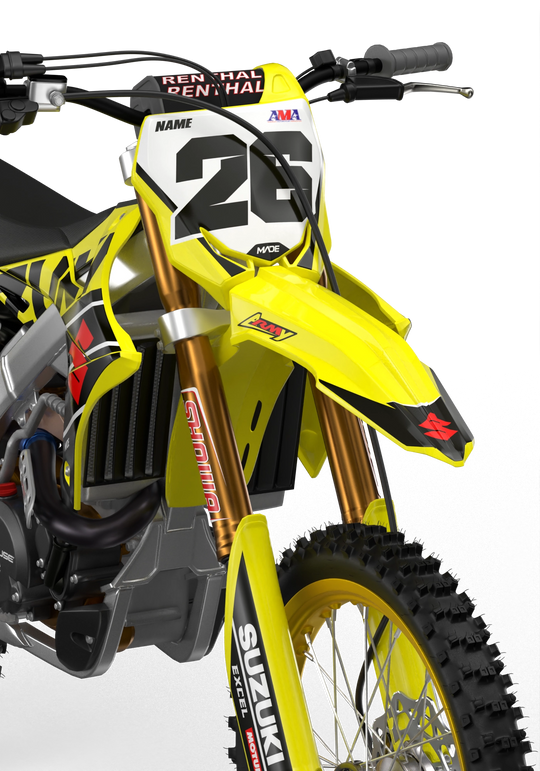 Suzuki RMZ Motocross dirt bike graphics for protection from madestickers.com Black#color_black
