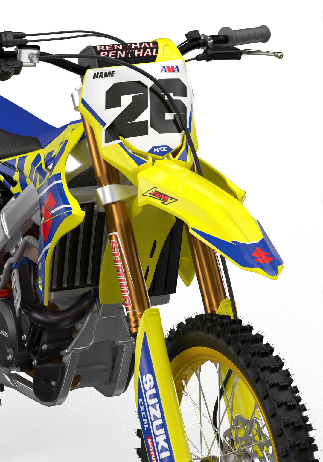 Suzuki RMZ Motocross dirt bike graphics for protection from madestickers.com  Blue#color_blue