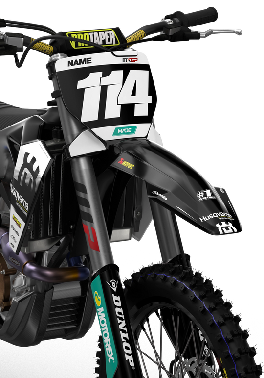 Husqvarna FC/TC New Motocross dirt bike Graphics for protections and style from Madestickers.com Black#color_black