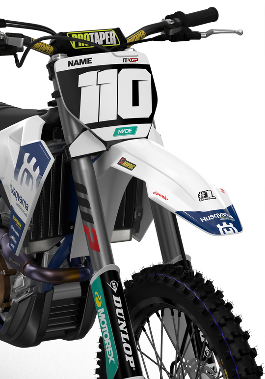 Husqvarna FC/TC New Motocross dirt bike Graphics for protections and style from Madestickers.com White#color_white