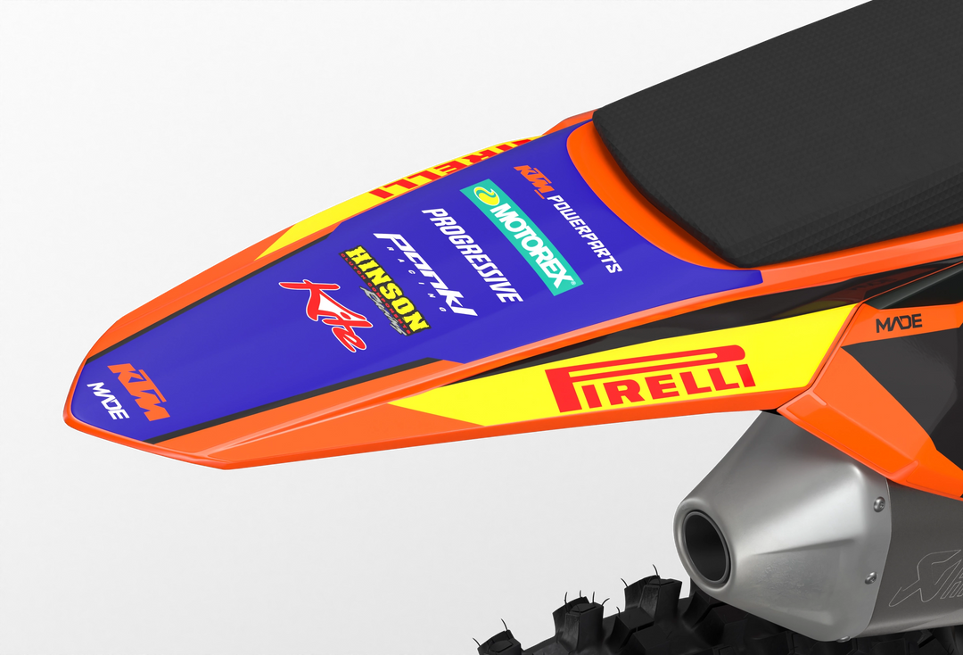 KTM dirt bike with Critical motocross licensed product graphics from madestickers.com Blue#color_blue