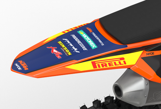 KTM dirt bike with Critical motocross licensed product graphics from madestickers.com DarkBlue#color_darkblue