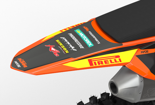 KTM dirt bike with Critical motocross licensed product graphics from madestickers.com DarkGrey#color_darkgrey