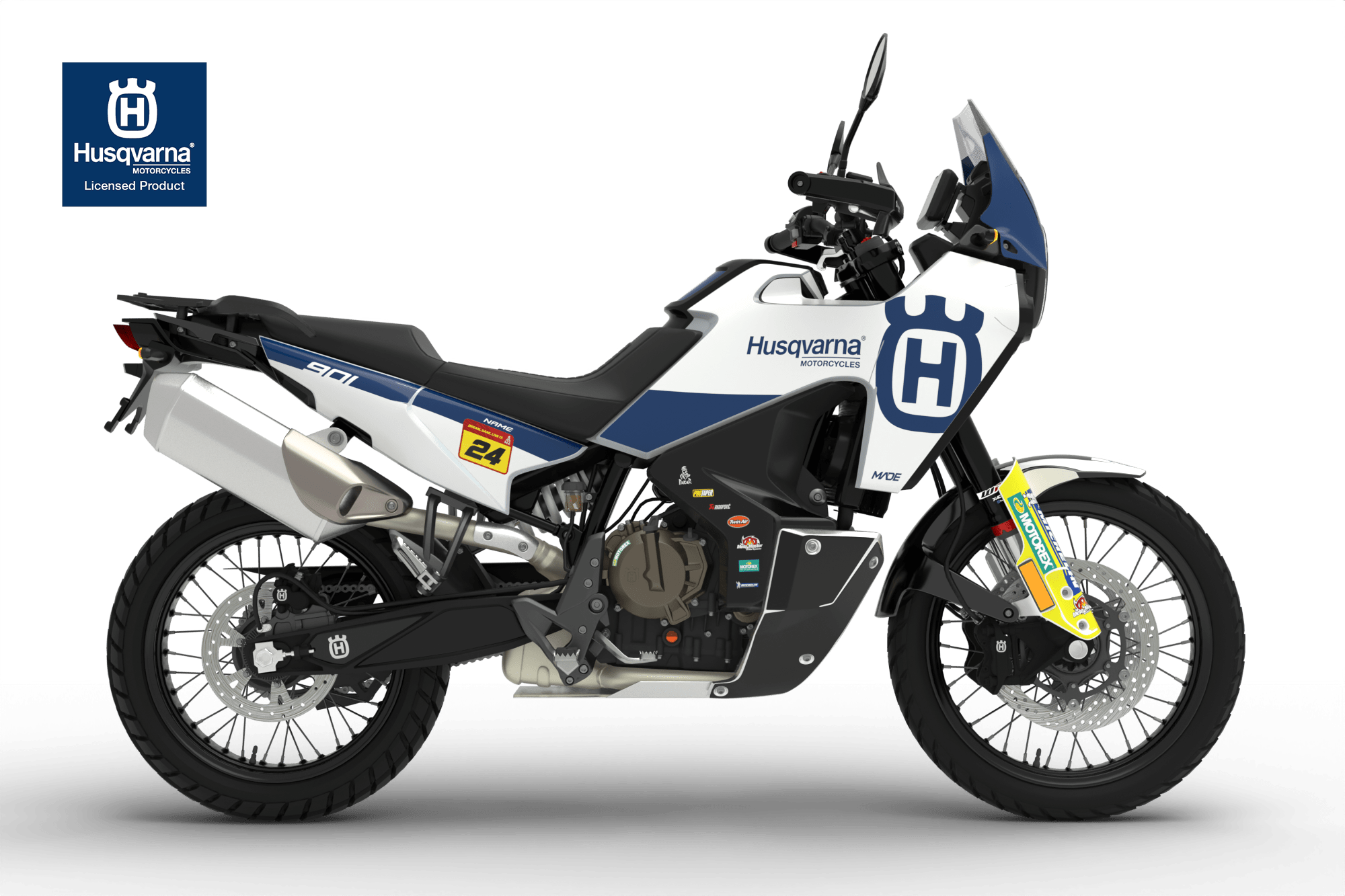 HUSQVARNA ADVENTURE NORDEN CLEAN GRAPHICS KIT - Madestickers Blue#color_blue