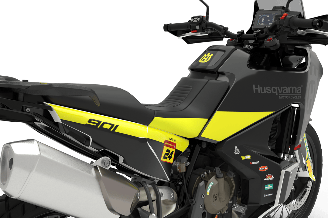 HUSQVARNA ADVENTURE NORDEN CLEAN GRAPHICS KIT - Madestickers Yellow#color_yellow