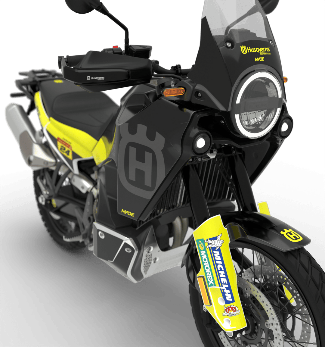 HUSQVARNA ADVENTURE NORDEN CLEAN GRAPHICS KIT - Madestickers Yellow#color_yellow