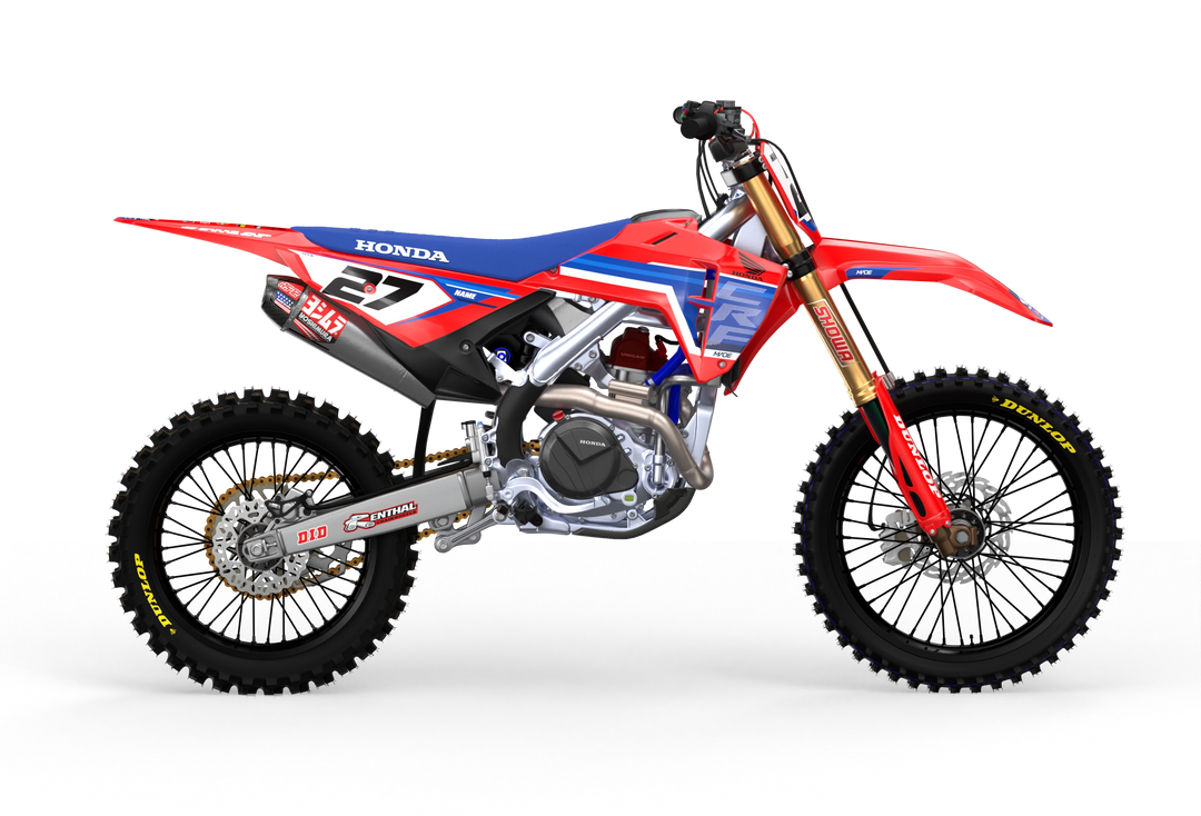 Honda CRF 3D Render Drew premium graphics from Madestickers.com Blue#color_blue