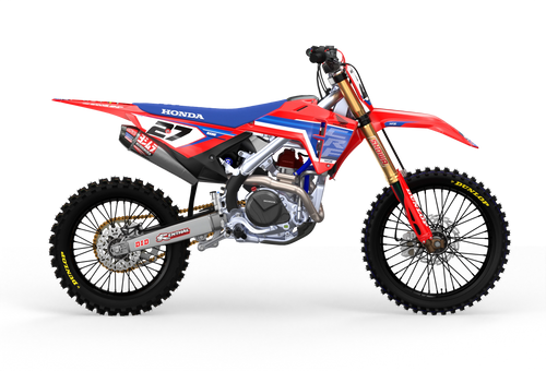 Honda CRF 3D Render Drew premium graphics from Madestickers.com Blue#color_blue