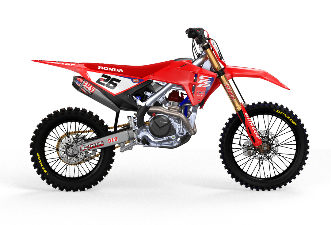 Honda CRF factory red graphics, stickers from madestikcers.com