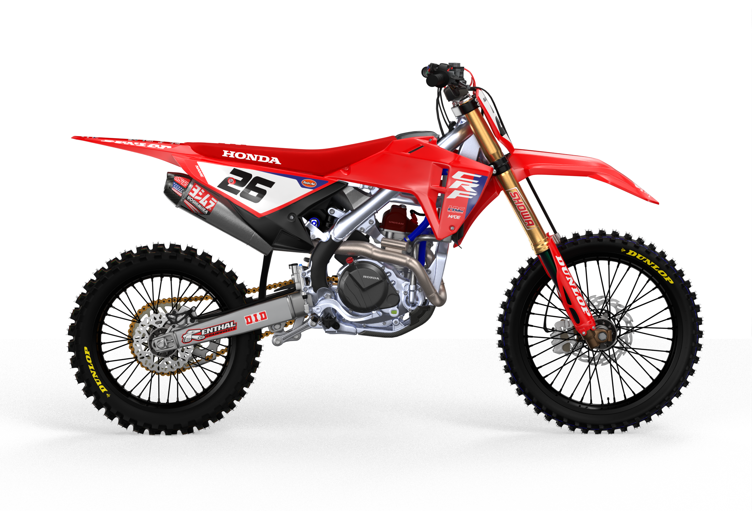 Honda CRF factory red graphics, stickers from madestikcers.com