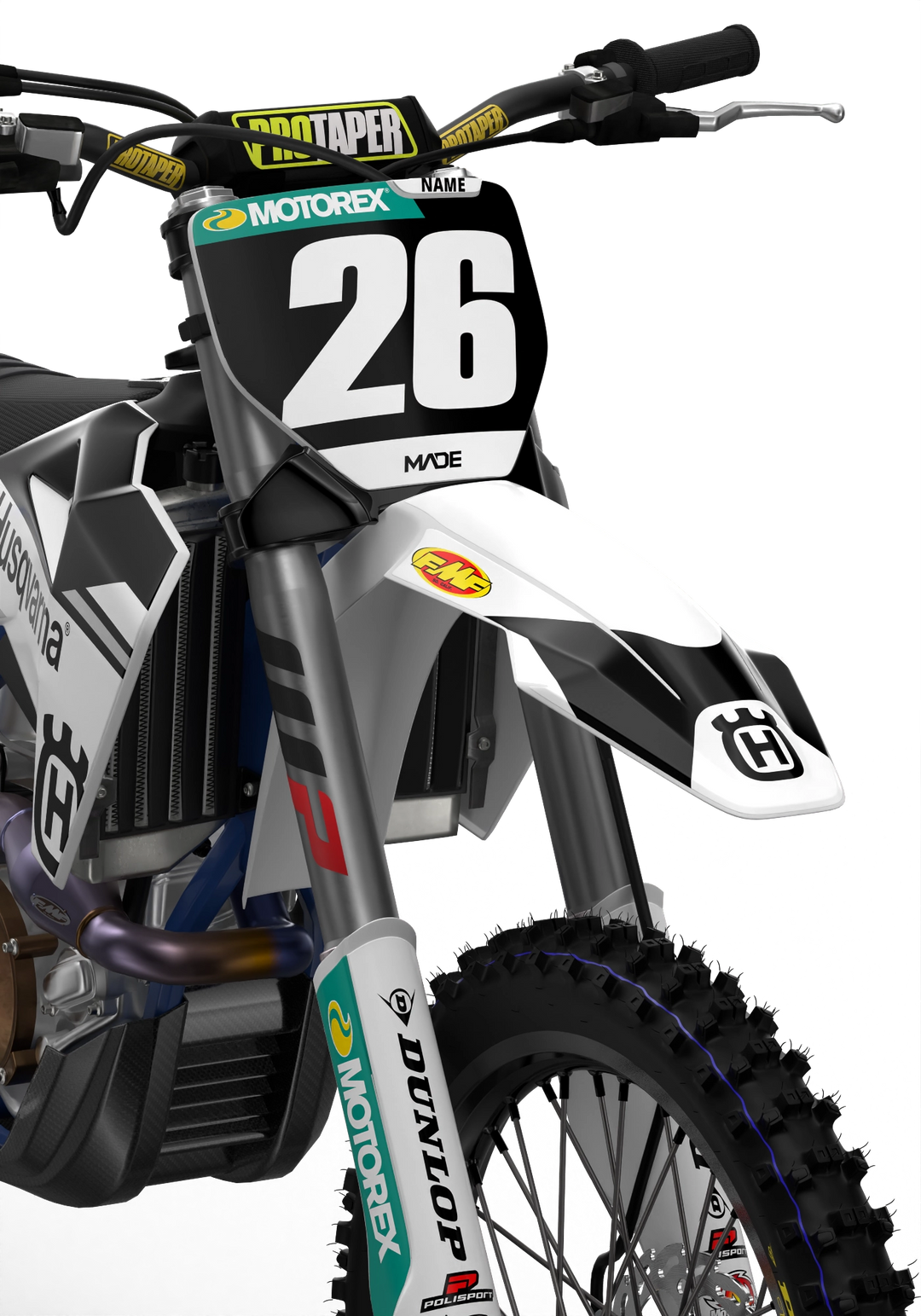 Husqvarna TC FC TE FE Factory 26 Graphics from madestickers.com Black#color_black
