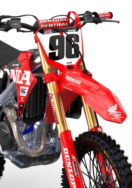 CRF Honda Factory 2027 design with big Honda logo on sides, premium graphics from madestickers.com Black#color_black