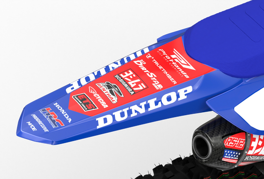 CRF Honda Factory 2027 design with big Honda logo on sides, premium graphics from madestickers.com Blue#color_blue