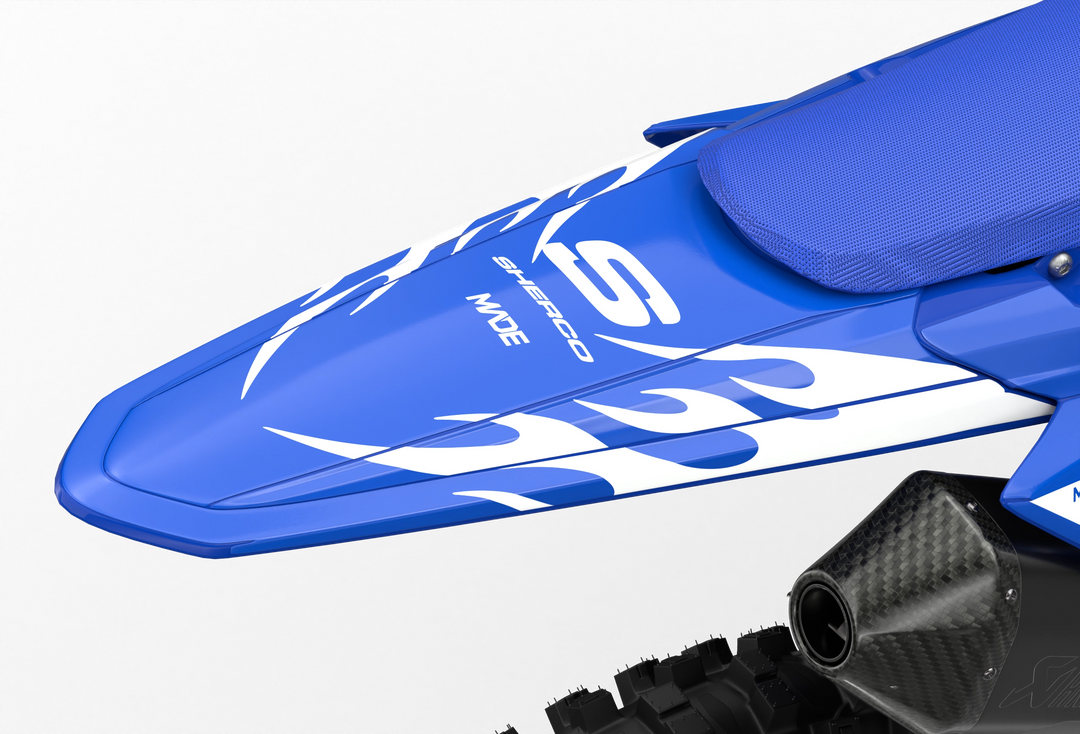 Sherco Enduro premium graphics with flame element from madestickers.com White#color_white