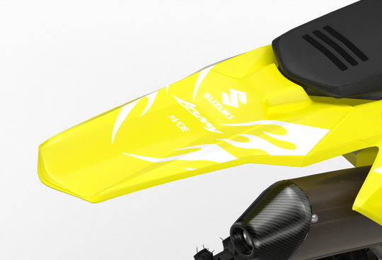 Suzuki RM RMZ Premium graphics kit with flame design by madestickers.com White#color_white