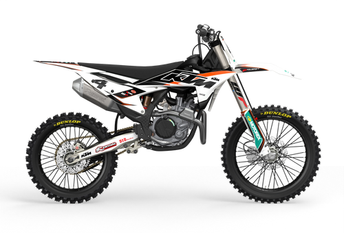 KTM SX SXF Motocross dirt bike premium graphics with big KTM logo and lines on sides from madestickers.com Orange#color_orange