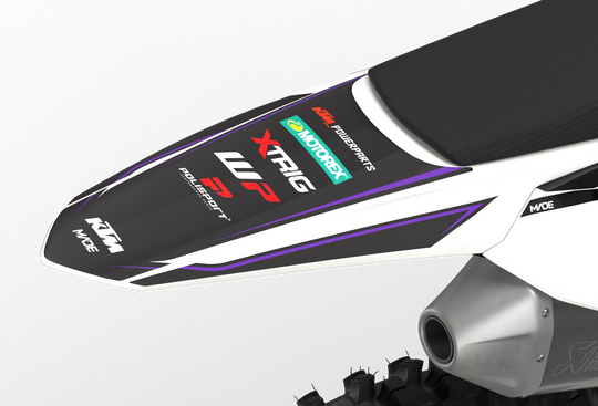 KTM SX SXF Motocross dirt bike premium graphics with big KTM logo and lines on sides from madestickers.com Purple#color_purple