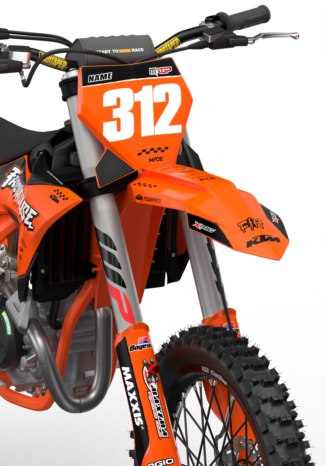 KTM SXF EXC Fasthouse Graphics for motocross dirt bikes from madestickers.com Orange#Color_orange