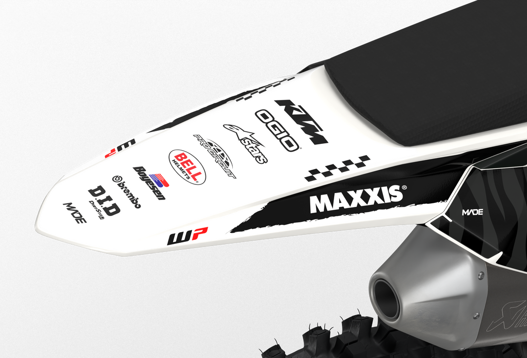 KTM SXF EXC Fasthouse Graphics for motocross dirt bikes from madestickers.com White#color_white