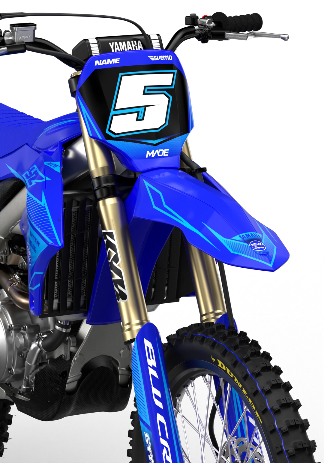 Yamaha YZ YZF Line graphics with big logo on sides, premium stickers from madestickers.com LightBlueBlue#color_lightblueblue