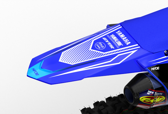 Yamaha YZ YZF Line graphics with big logo on sides, premium stickers from madestickers.com WhiteBlue#color_whiteblue