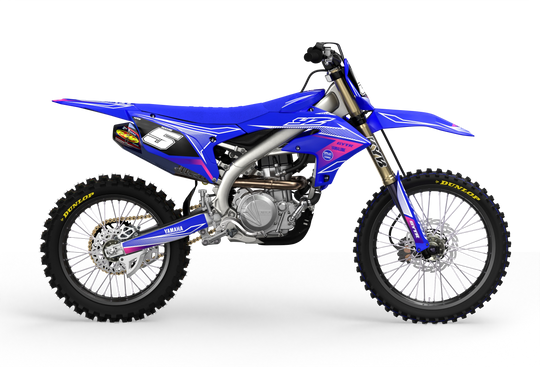 Yamaha YZ YZF Line graphics with big logo on sides, premium stickers from madestickers.com WhitePink#color_whitepink
