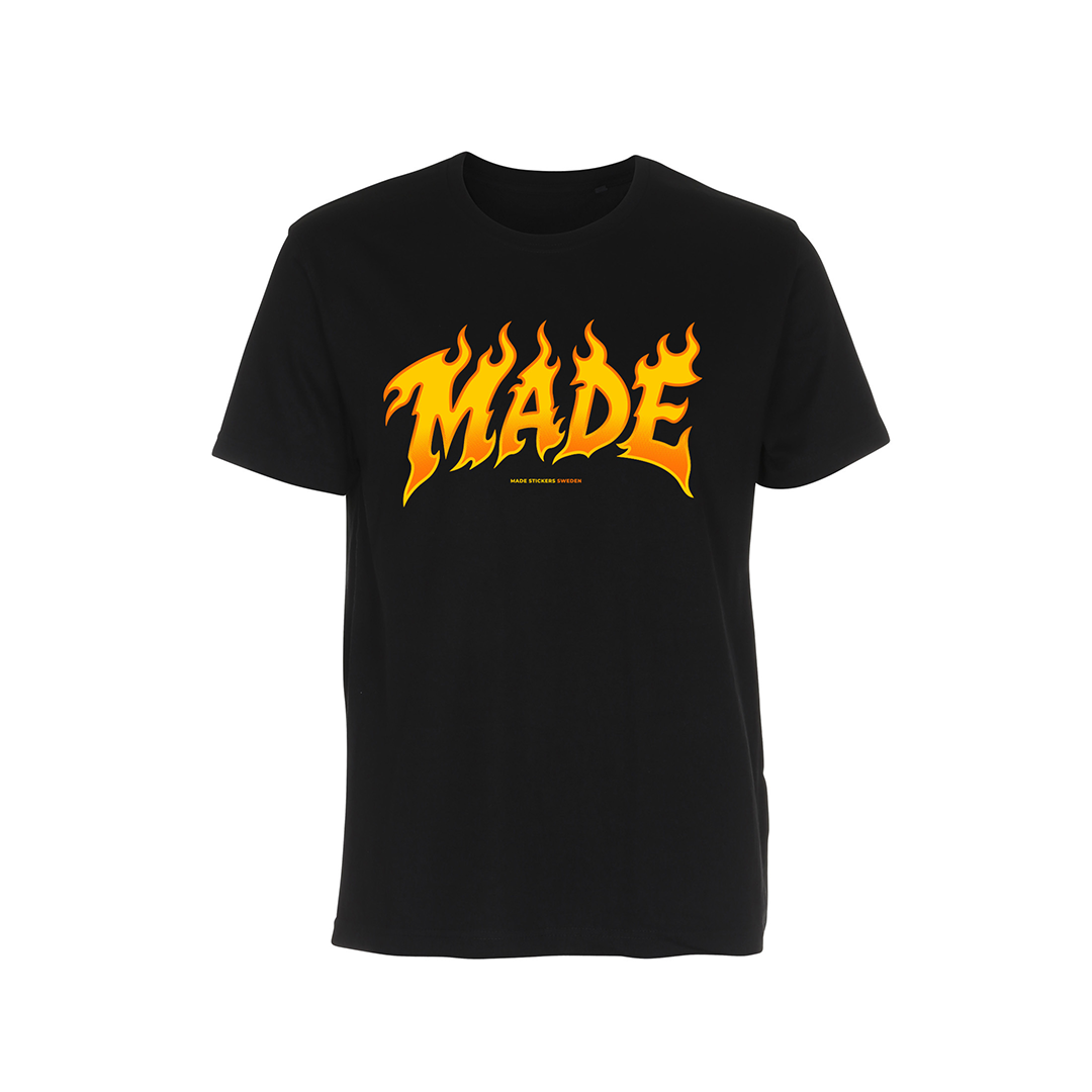 MADE FLAMES T-SHIRT SVART