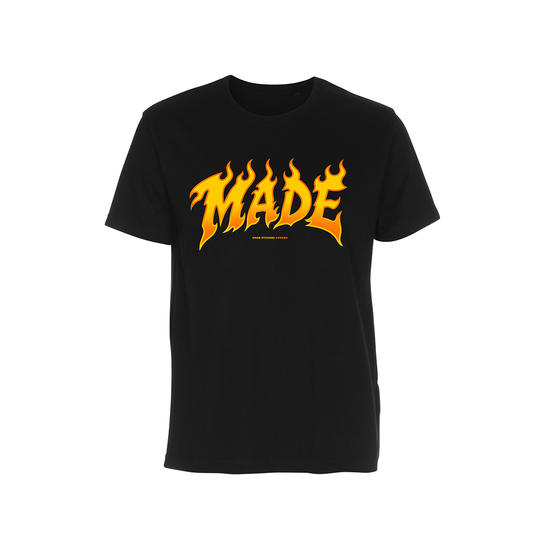 MADE FLAMES T-SHIRT SVART