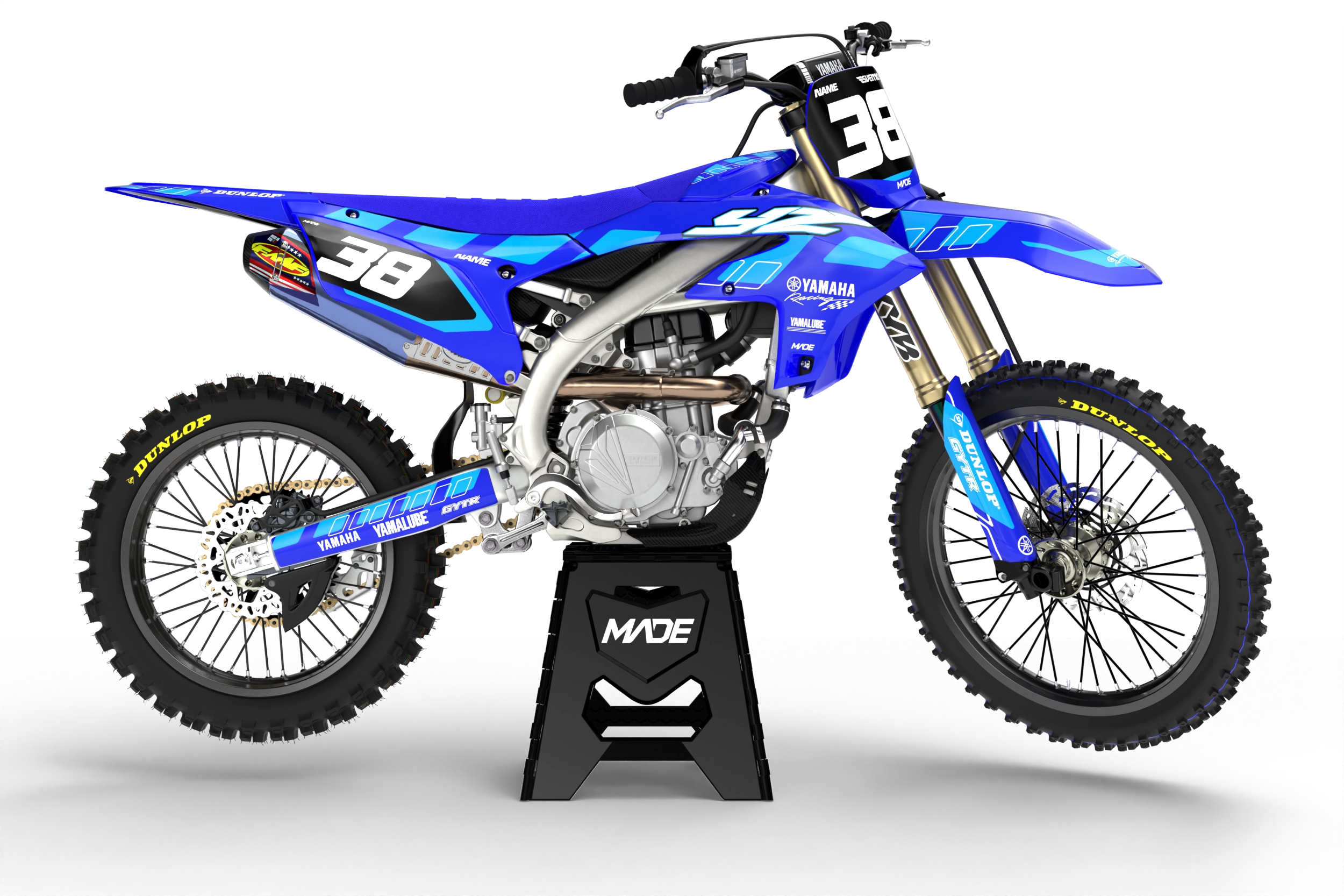 Yamaha MX motocross graphics - YZ YZF 2025 - madestickers.com Blue#color_blue
