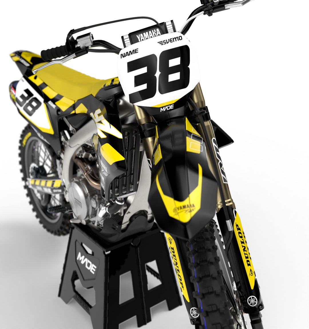 Yamaha MX motocross graphics - YZ YZF 2025 - madestickers.com Yellow#color_yellow