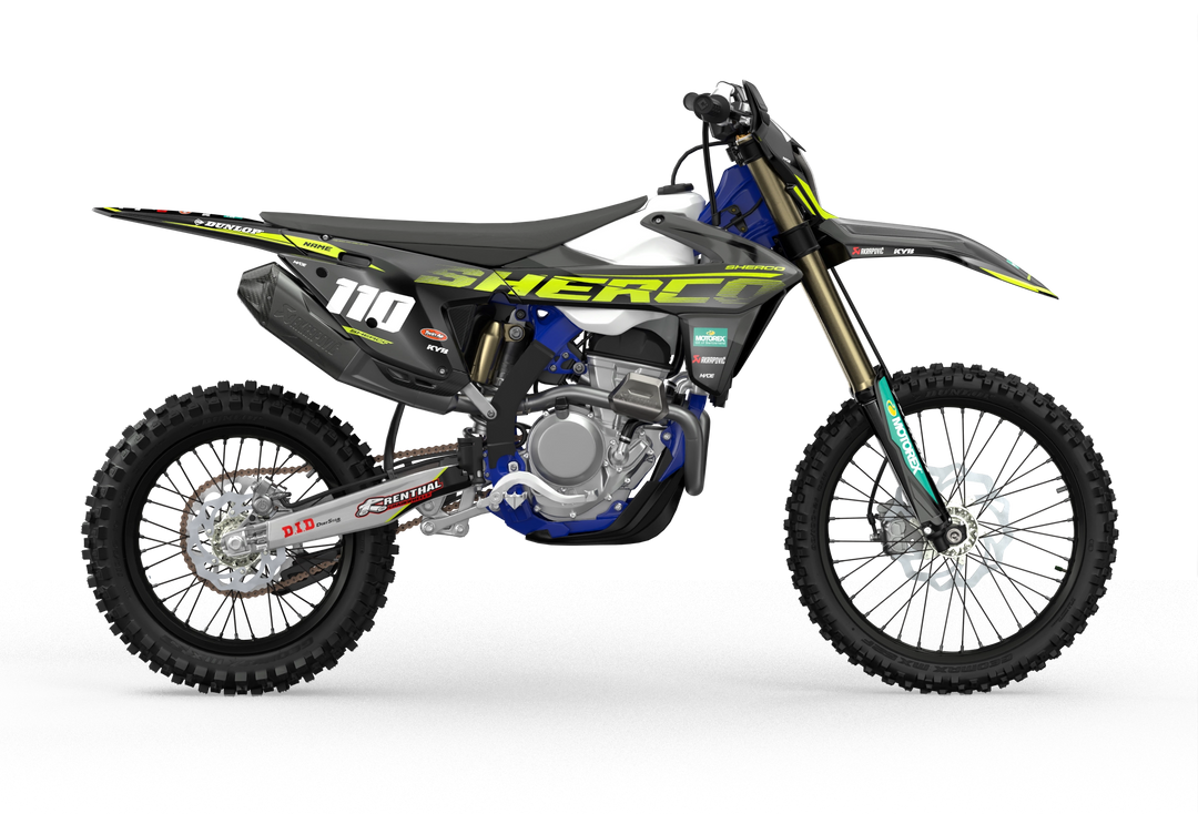 Sherco FE Racing factory motocross dirt bike graphics from madestickers.com Black#color_black