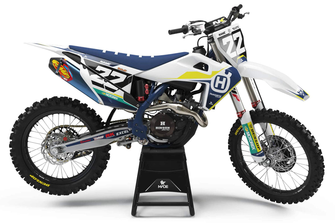 HUSQVARNA RACELINE GRAPHICS KIT - Madestickers Blue#color_blue