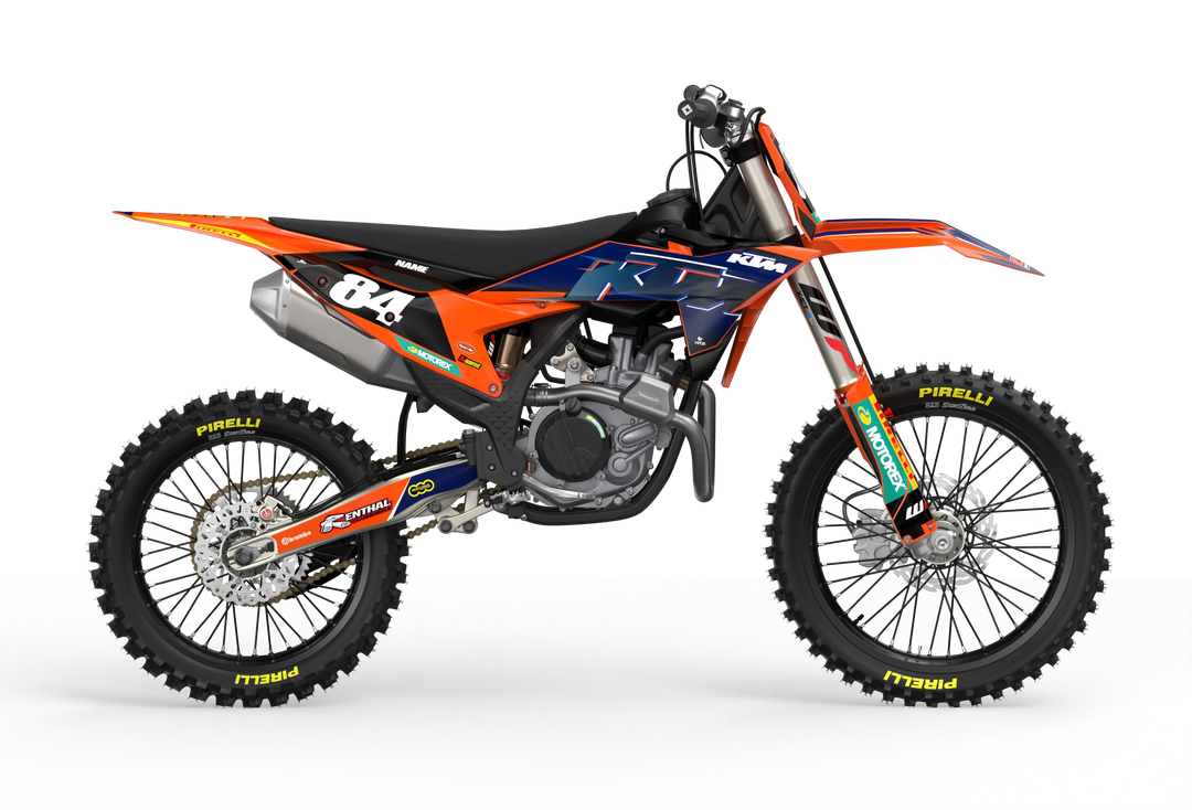 Racer New design for KTM SX SXF EXC XC motocross and enduro dirt bikes, premium graphics from madestickers.com Blue#Color_blue