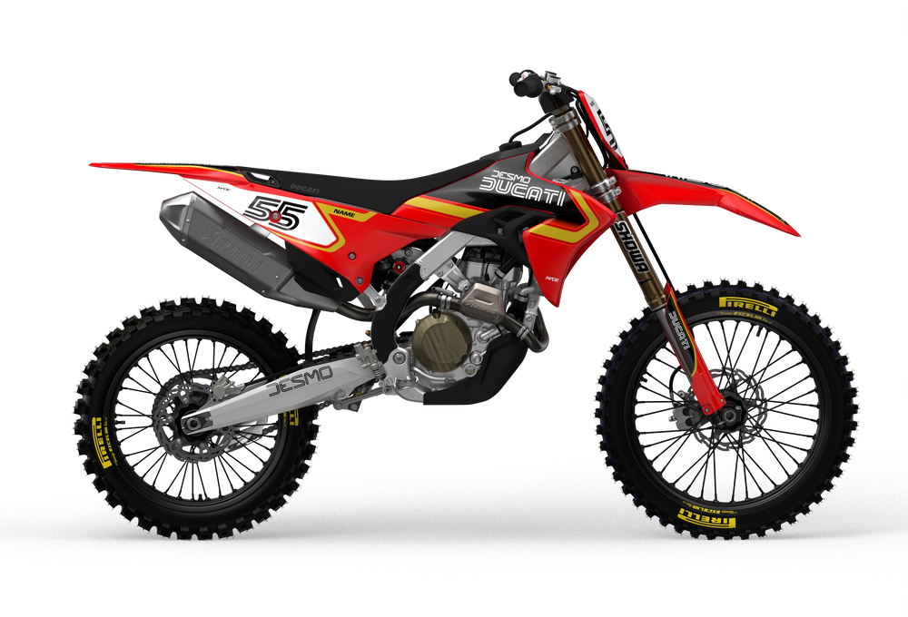 Ducati Desmo Retro Style custom graphics from madestickers.com Red#color_red