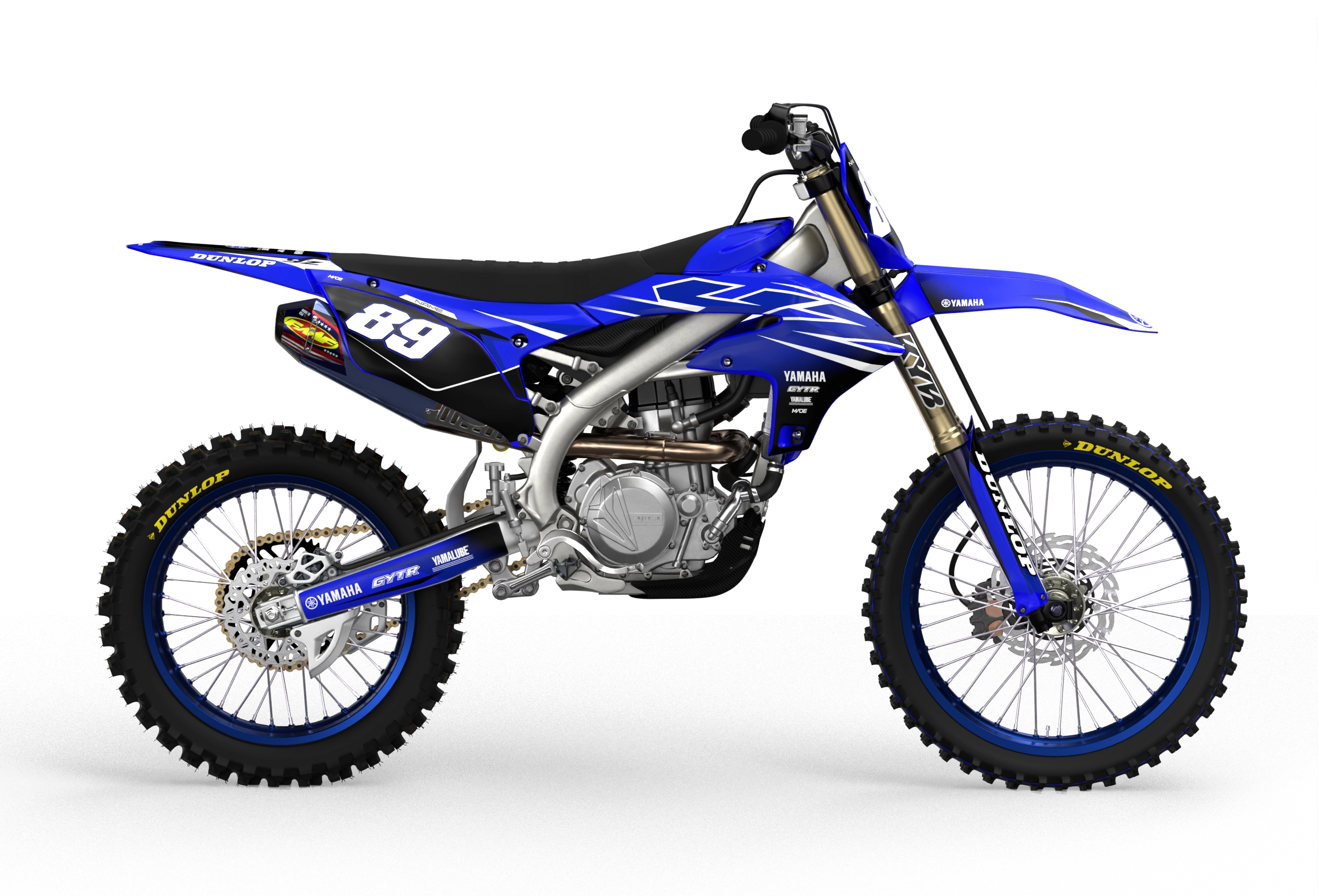 Yamaha YZ YZF Rival durable graphics kit - madestickers.com Blue#color_blue