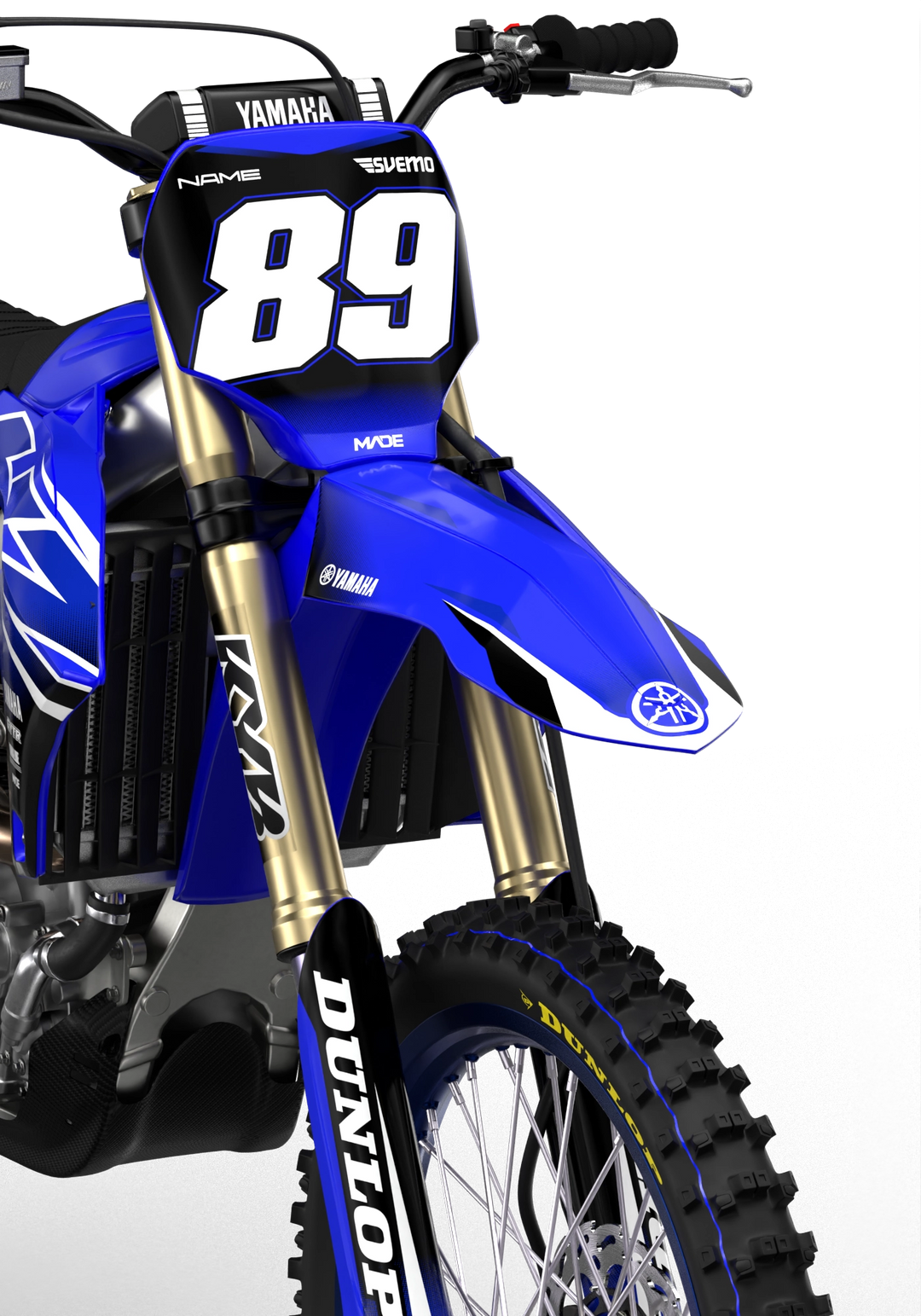Yamaha YZ YZF Rival durable graphics kit - madestickers.com Blue#color_blue