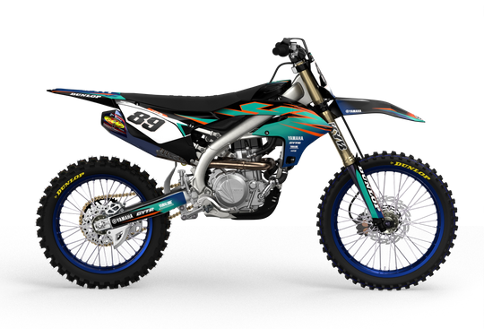 Yamaha YZ YZF Rival durable graphics kit - madestickers.com GreenOrange#color_greenorange