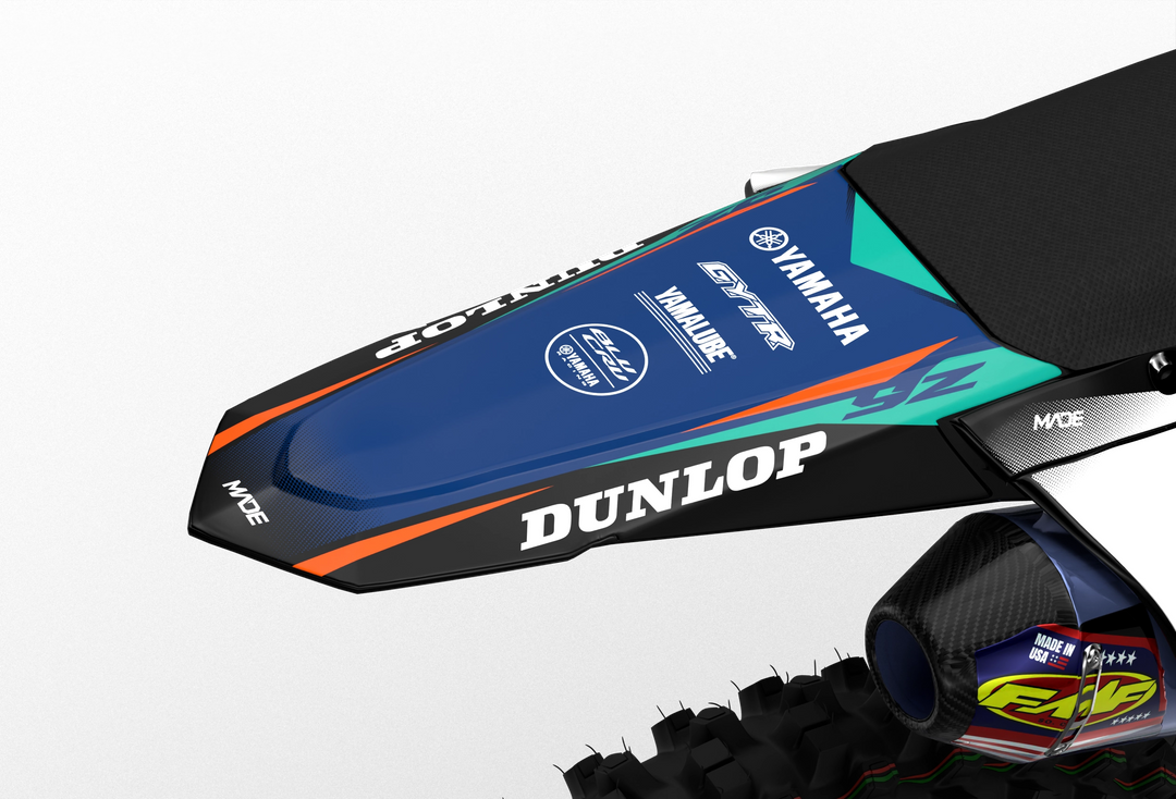 Yamaha YZ YZF Rival durable graphics kit - madestickers.com GreenOrange#color_greenorange