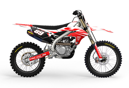 Yamaha YZ YZF Rival durable graphics kit - madestickers.com WhiteRed#color_whitered