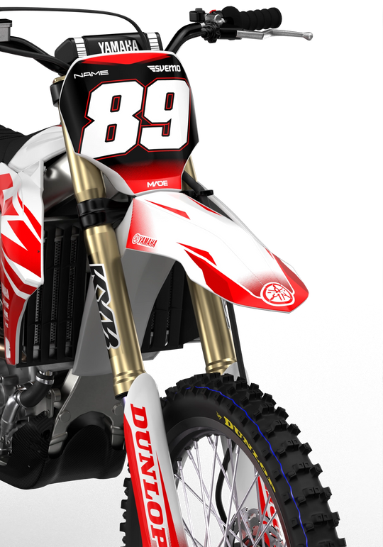 Yamaha YZ YZF Rival durable graphics kit - madestickers.com WhiteRed#color_whitered