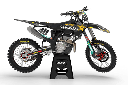 GASGAS MC TC EC ROCKSTAR GRAPHICS KIT - Madestickers Black#color_black