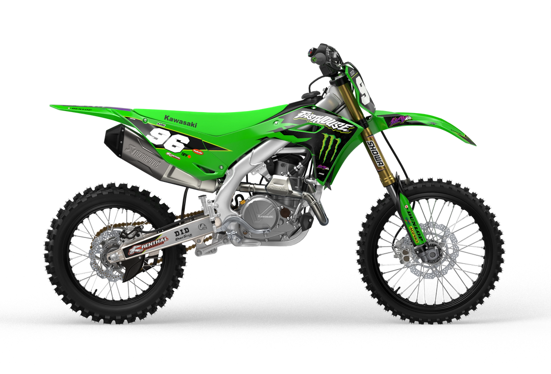 Kawasaki KX Slay Graphics for Motocross dirt bike from madestickers.com Green#color_green