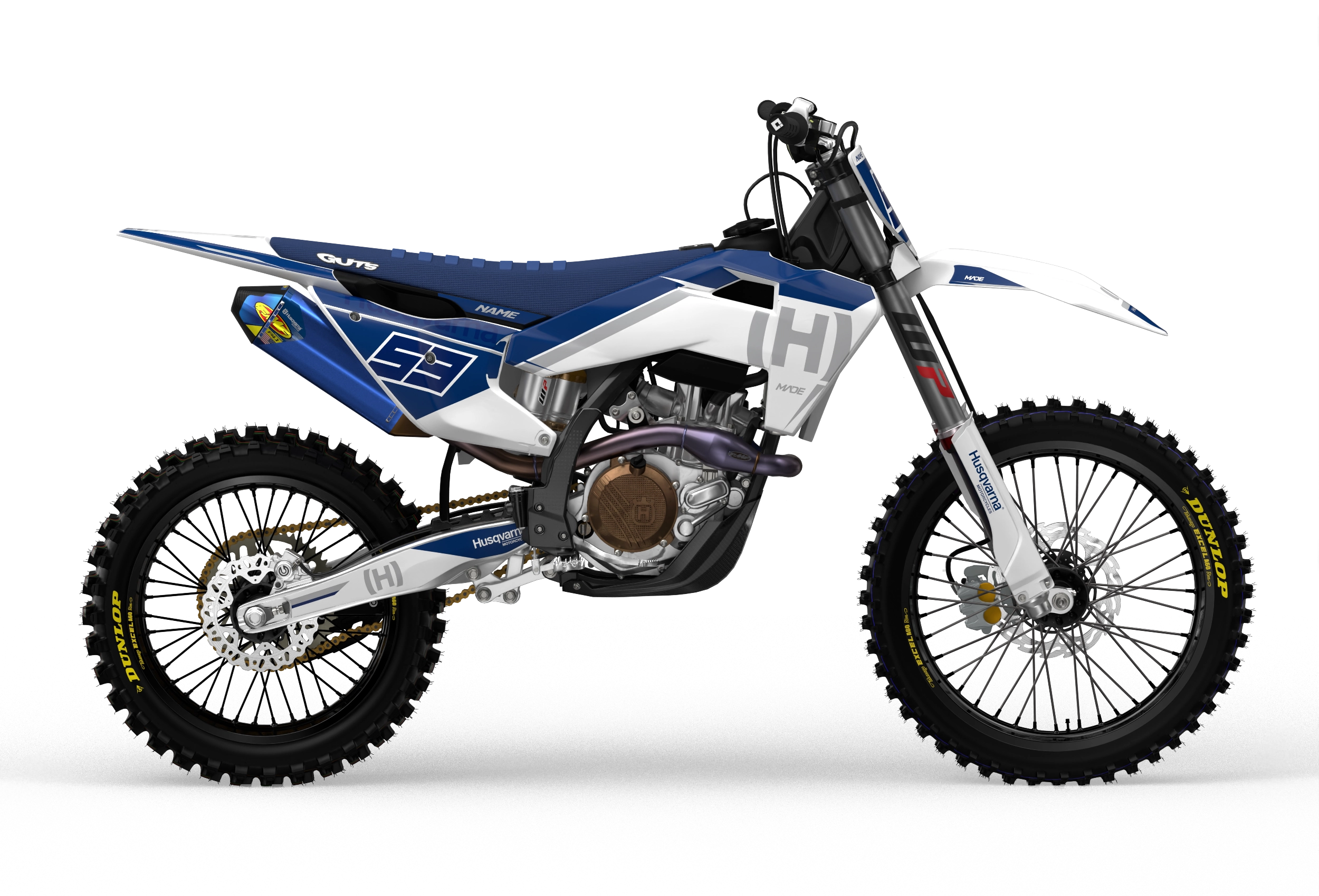 Husqvarna FC TC Licensed Graphics from madestickers.com 3D render Blue#color_blue