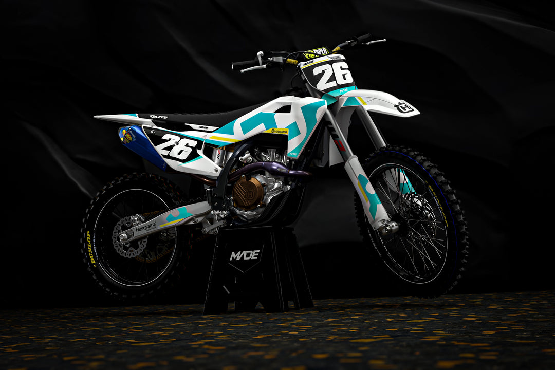 Husqvarna FC TC Stock 2026 Graphics design factory stickers for motocross dirt bike - madestickers.com Turquoise#color_turquoise