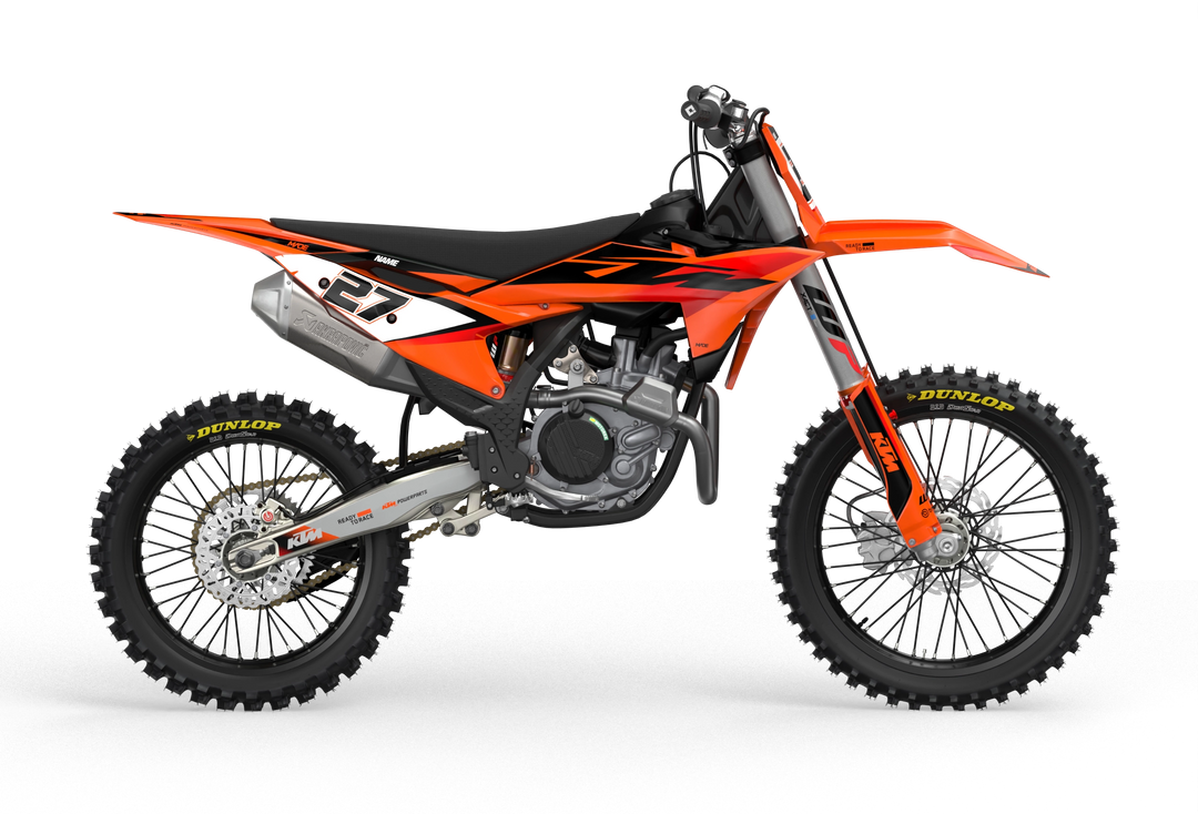 Stock 27 KTM Factory SX SXF 2025- 3D rendering licensed graphics from madestickers.com Red#color_red