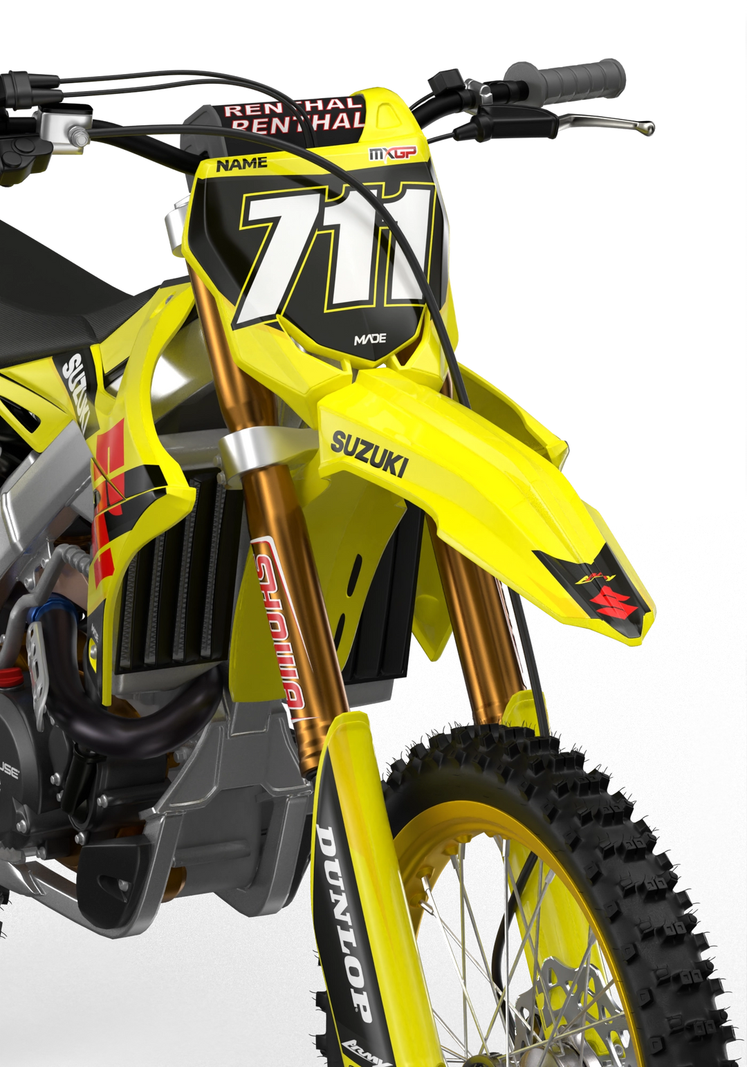 Suzuki RMZ Graphics for protection from madestickers.com Black#color_black