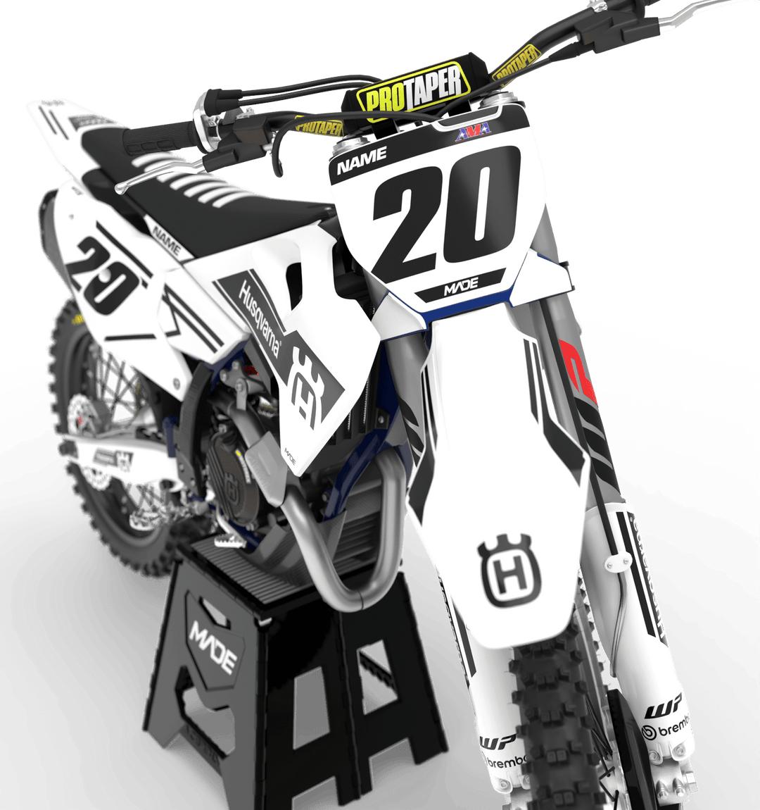 HUSQVARNA SWISS GRAPHICS KIT - Madestickers White#color_white