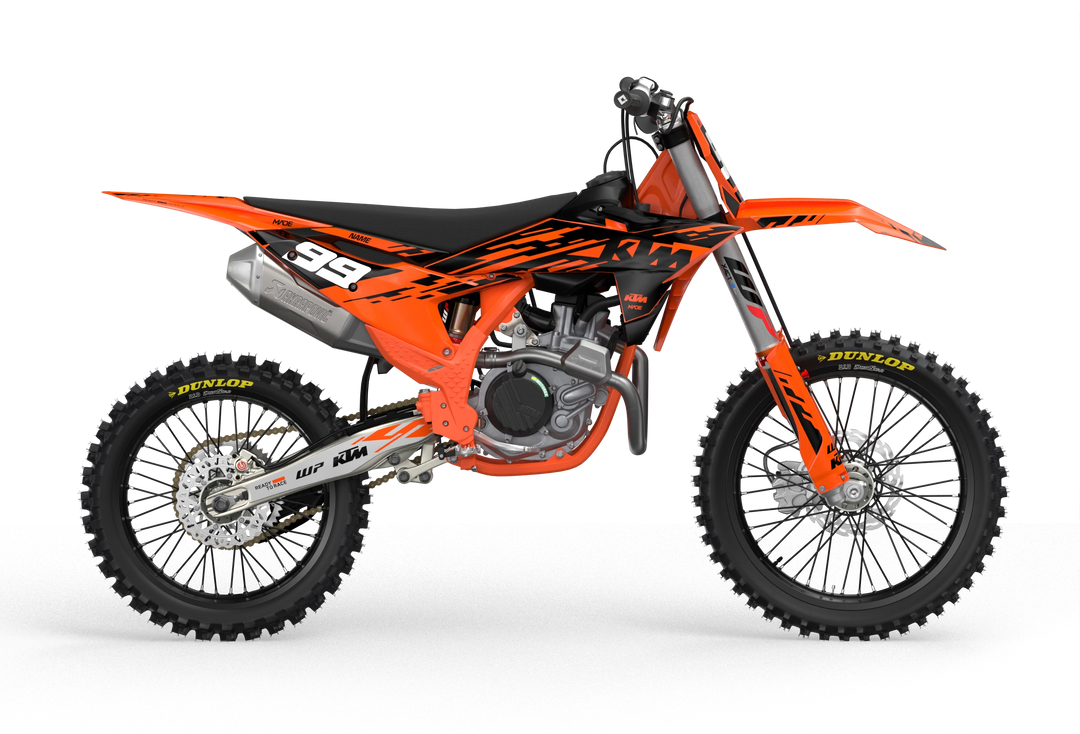 KTM SX SXF EXC 3D render motocross dirt bike with dope graphics for protection from madestickers.com Black#color_black